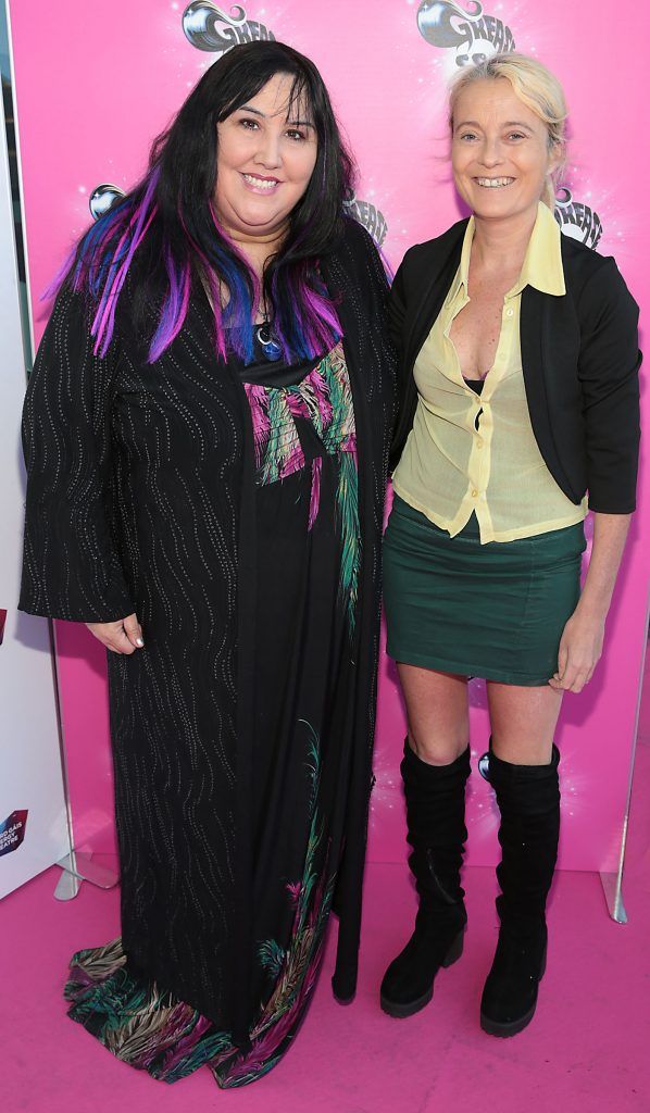 Andrea Smith and Betty Darcy pictured at the opening night of Grease the musical at the Bord Gais Energy Theatre, Dublin. Picture by Brian McEvoy