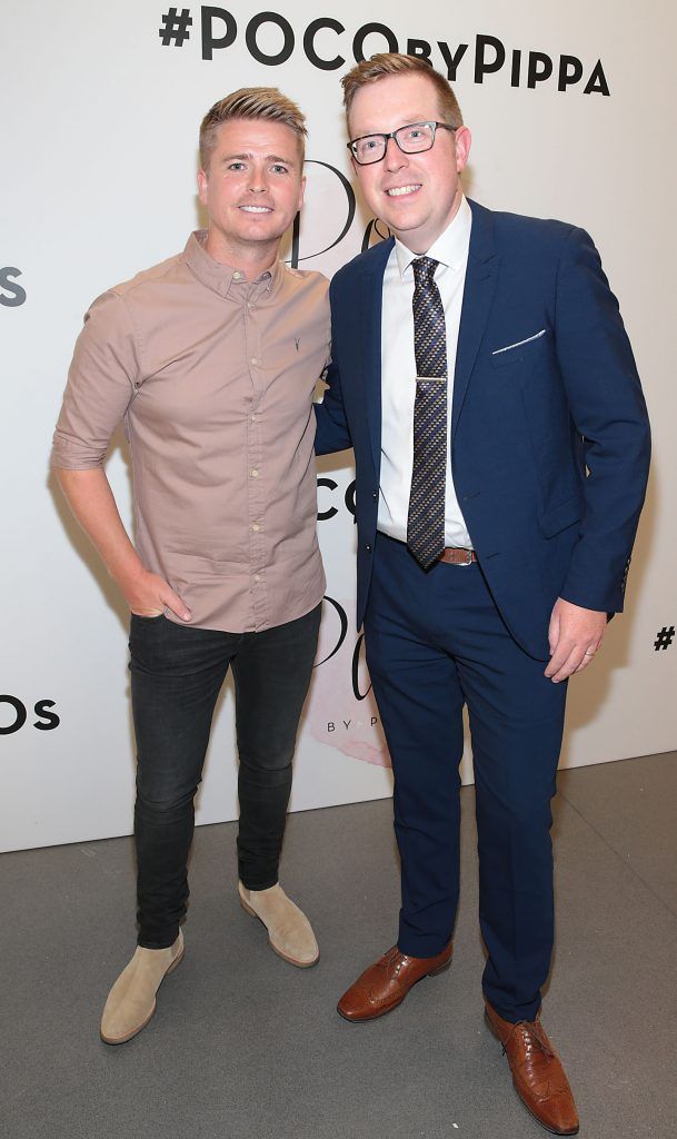 Brian Ormond and Ray Kelleher at the opening of Pippa O'Connor's POCO by Pippa Pop Up shop at Mahon Point Shopping Centre, Cork. Picture: Brian McEvoy