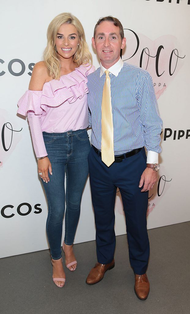 Pippa O Connor and  Justin Young-Manager Mahon Point Shopping Centre at the opening of Pippa O'Connor's POCO by Pippa Pop Up shop at Mahon Point Shopping Centre, Cork. Picture: Brian McEvoy
