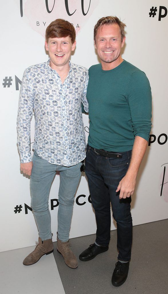 Jack Red and Michael Sharpe at the opening of Pippa O'Connor's POCO by Pippa Pop Up shop at Mahon Point Shopping Centre, Cork. Picture: Brian McEvoy