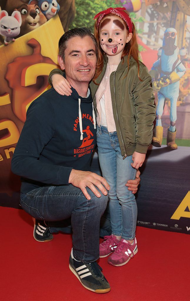 George Fourneau and Bode Fourneau at the special family preview screening of The Nut Job 2 at The Odeon Cinema in Point Village, Dublin. Picture by Brian McEvoy