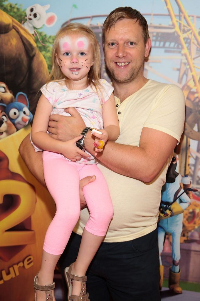Russell Ramsden and Eva Ramsden at the special family preview screening of The Nut Job 2 at The Odeon Cinema in Point Village, Dublin. Picture by Brian McEvoy