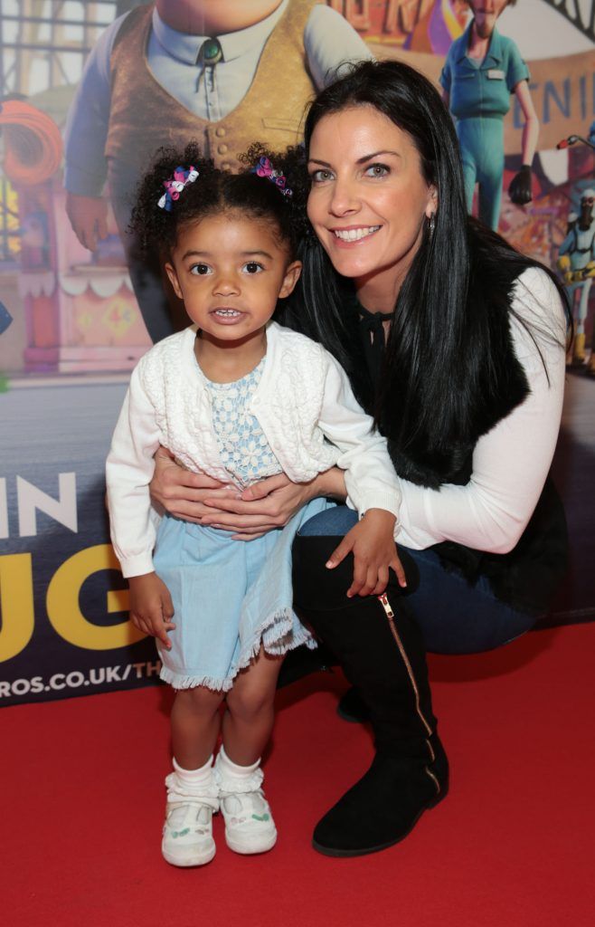 Nyla Degerate and Lucci Minx at the special family preview screening of The Nut Job 2 at The Odeon Cinema in Point Village, Dublin. Picture by Brian McEvoy