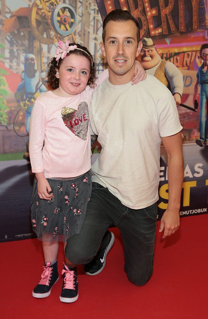 Edie O Faolain and Luke O Faolain at the special family preview screening of The Nut Job 2 at The Odeon Cinema in Point Village, Dublin. Picture by Brian McEvoy