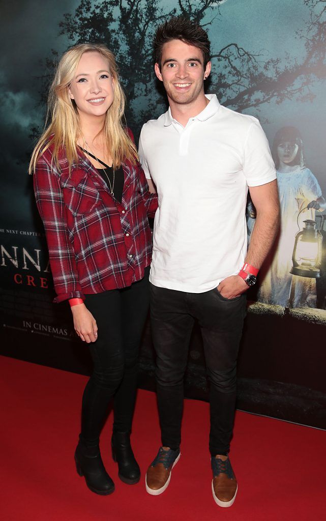 Lorna Danaher and Peter Collins at the special preview screening of Annabelle: Creation at Cineworld, Dublin. Picture: Brian McEvoy