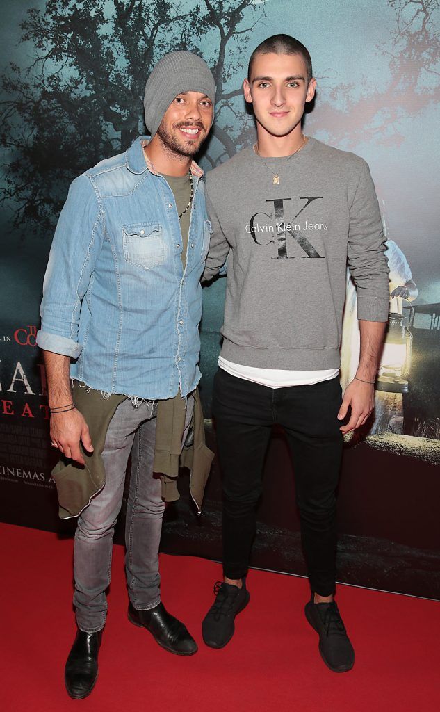 Carl Shaaban and Craig Shaaban at the special preview screening of Annabelle: Creation at Cineworld, Dublin. Picture: Brian McEvoy