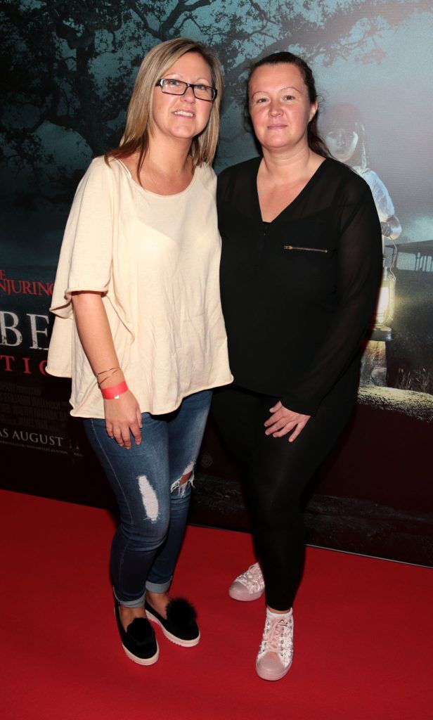 Tracy Heeney and Fiona Mullen at the special preview screening of Annabelle: Creation at Cineworld, Dublin. Picture: Brian McEvoy