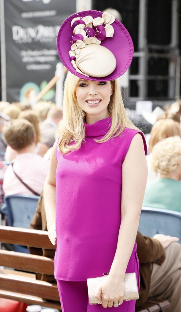 Laura O'Hanlon at the Dundrum Town Centre Ladies Day at The Dublin Horse Show in the RDS -photo Kieran Harnett