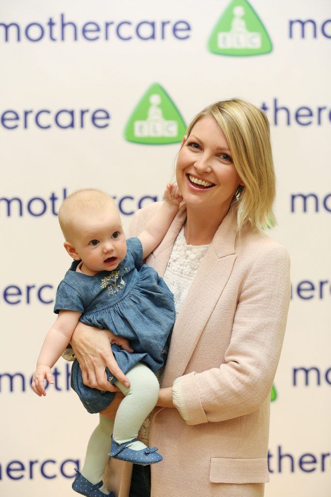 Claire Brock and her daughter Eve Hogan (6 months) pictured at the Mothercare A/W'17 launch at the Wood Quay venue in Dublin. Pic by Julien Behal