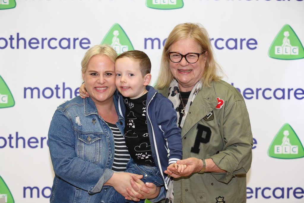 Lili Forberg, her mum Alice Forberg and son Leon (3 pictured at the Mothercare A/W'17 launch at the Wood Quay venue in Dublin. Pic by Julien Behal