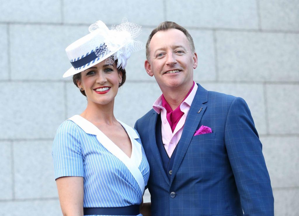 Rebecca Rose Quigley and Niall Tyrrel at InterContinental Dublin following the Dublin Horse Show for the hotel's inaugural 'Continentally Classic' Best Dressed Lady competition, judged by stylist Bairbre Power and Nicky Logue, General Manager of InterContinental Dublin. Photo: Sasko Lazarov/Photocall Ireland