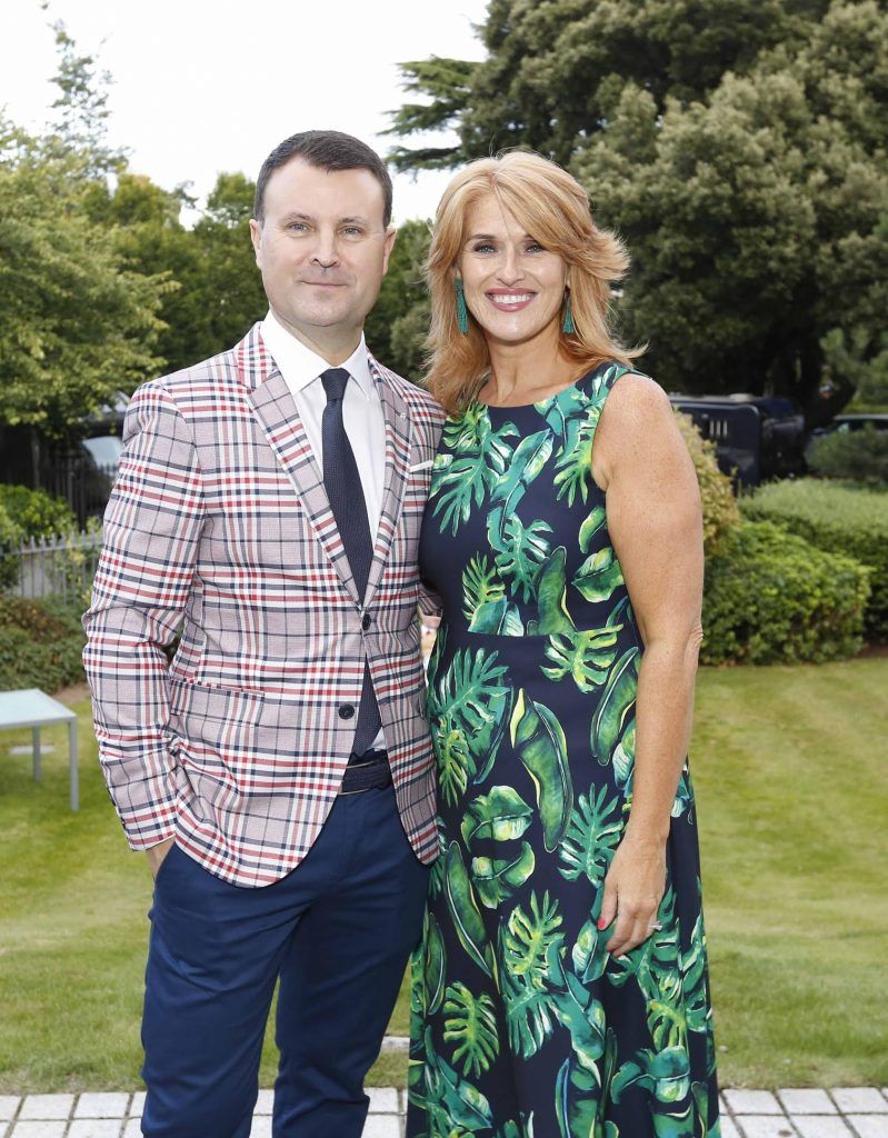 Nicky Logue and Roisin O'Hea at InterContinental Dublin following the Dublin Horse Show for the hotel's inaugural 'Continentally Classic' Best Dressed Lady competition, judged by stylist Bairbre Power and Nicky Logue, General Manager of InterContinental Dublin. Photo: Sasko Lazarov/Photocall Ireland