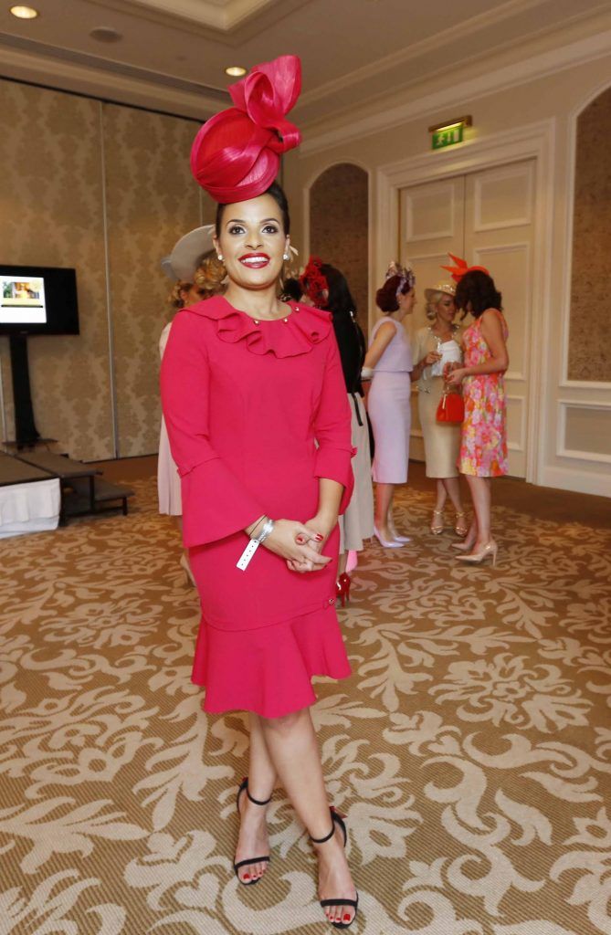 Alana Fearon at InterContinental Dublin following the Dublin Horse Show for the hotel's inaugural 'Continentally Classic' Best Dressed Lady competition, judged by stylist Bairbre Power and Nicky Logue, General Manager of InterContinental Dublin. Photo: Sasko Lazarov/Photocall Ireland