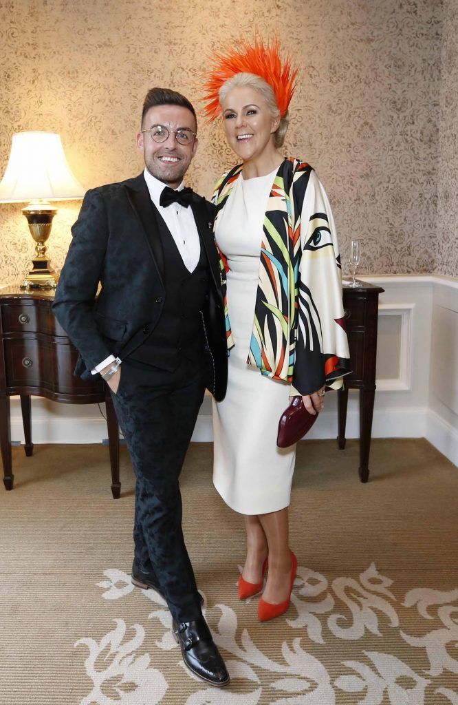 Stewart Montgomery and Mary Stapleton Foley at InterContinental Dublin following the Dublin Horse Show for the hotel's inaugural 'Continentally Classic' Best Dressed Lady competition, judged by stylist Bairbre Power and Nicky Logue, General Manager of InterContinental Dublin. Photo: Sasko Lazarov/Photocall Ireland