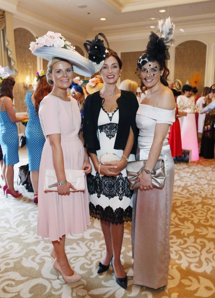 Ann Marie Blennerhassett, Marie O'Sullivan and Ellen Wallace at InterContinental Dublin following the Dublin Horse Show for the hotel's inaugural 'Continentally Classic' Best Dressed Lady competition, judged by stylist Bairbre Power and Nicky Logue, General Manager of InterContinental Dublin. Photo: Sasko Lazarov/Photocall Ireland