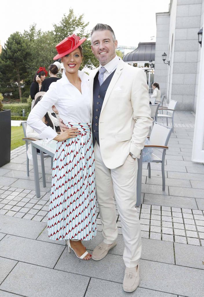 Gavin Fleet and Aoibheann McMonagle at InterContinental Dublin following the Dublin Horse Show for the hotel's inaugural 'Continentally Classic' Best Dressed Lady competition, judged by stylist Bairbre Power and Nicky Logue, General Manager of InterContinental Dublin. Photo: Sasko Lazarov/Photocall Ireland