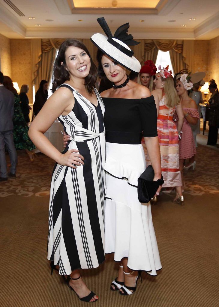 Chloe Moreland and Gail Murphy at InterContinental Dublin following the Dublin Horse Show for the hotel's inaugural 'Continentally Classic' Best Dressed Lady competition, judged by stylist Bairbre Power and Nicky Logue, General Manager of InterContinental Dublin. Photo: Sasko Lazarov/Photocall Ireland