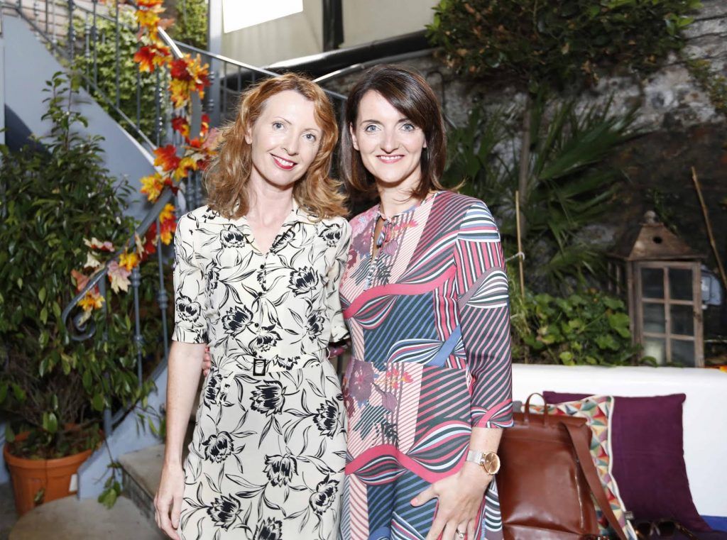 Orla Diffily and Fiona Heaney at Kilkenny Shop's Autumn Winter '17 collection preview at Residence. Photo: Sasko Lazarov/Photocall Ireland