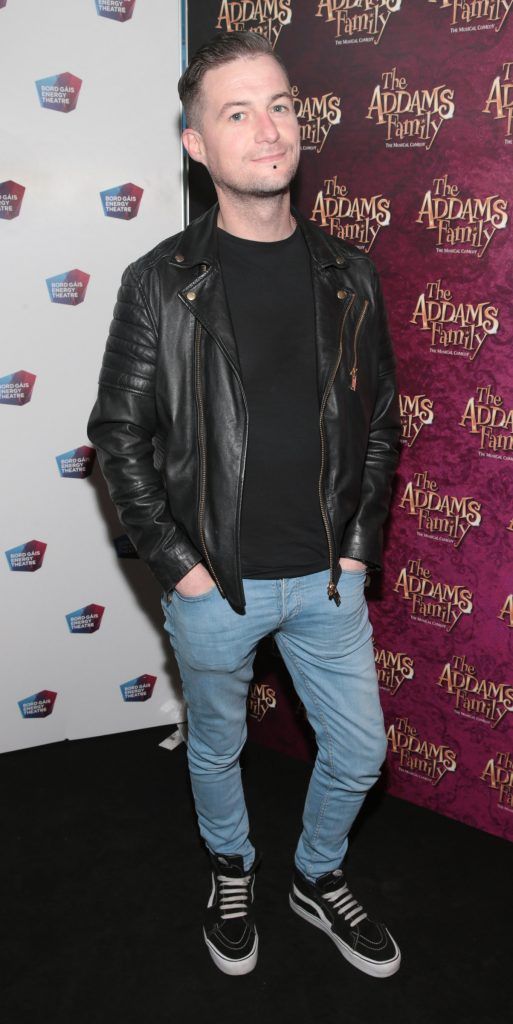 Feargal Darcy at the opening night of the musical The Addams Family at The Bord Gais Energy Theatre, Dublin. Picture by Brian McEvoy
