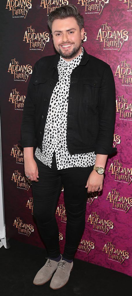 James Patrice Butler at the opening night of the musical The Addams Family at The Bord Gais Energy Theatre, Dublin. Picture by Brian McEvoy