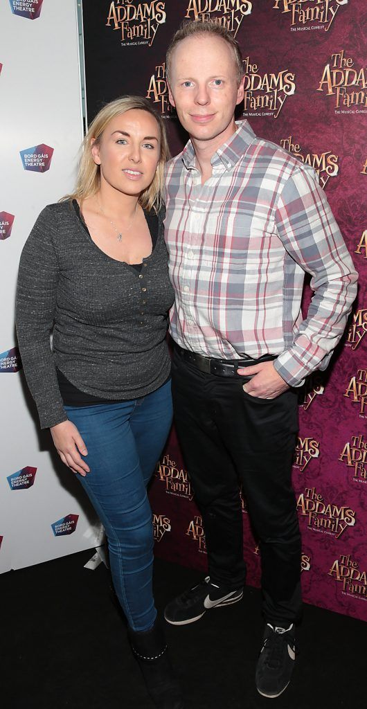 Sue Dixon and Jeremy Dixon at the opening night of the musical The Addams Family at The Bord Gais Energy Theatre, Dublin. Picture by Brian McEvoy