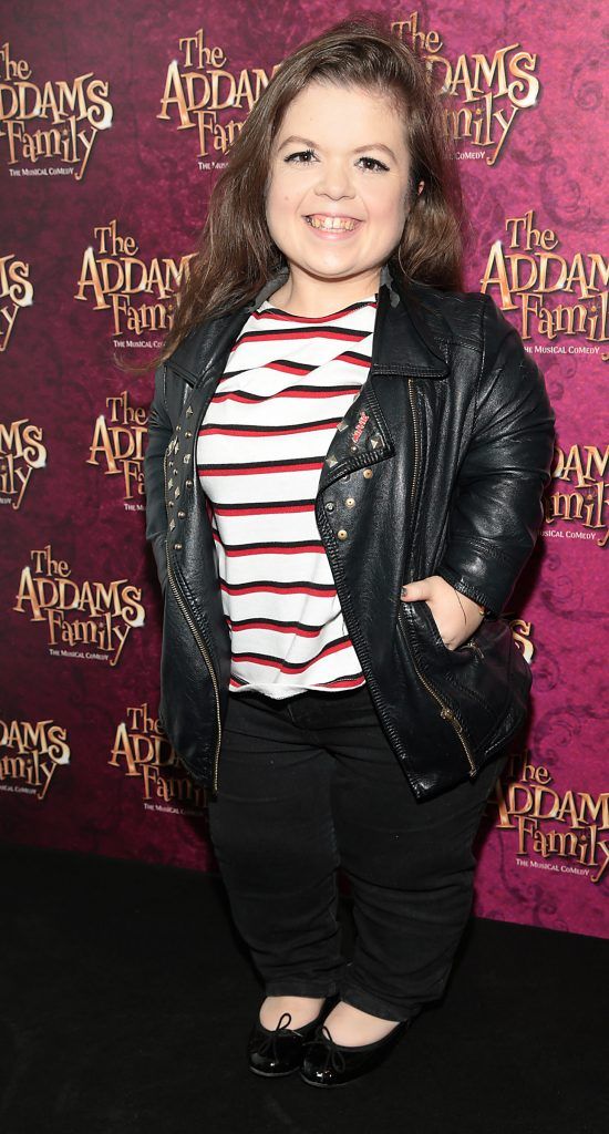 Sinead Burke at the opening night of the musical The Addams Family at The Bord Gais Energy Theatre, Dublin. Picture by Brian McEvoy