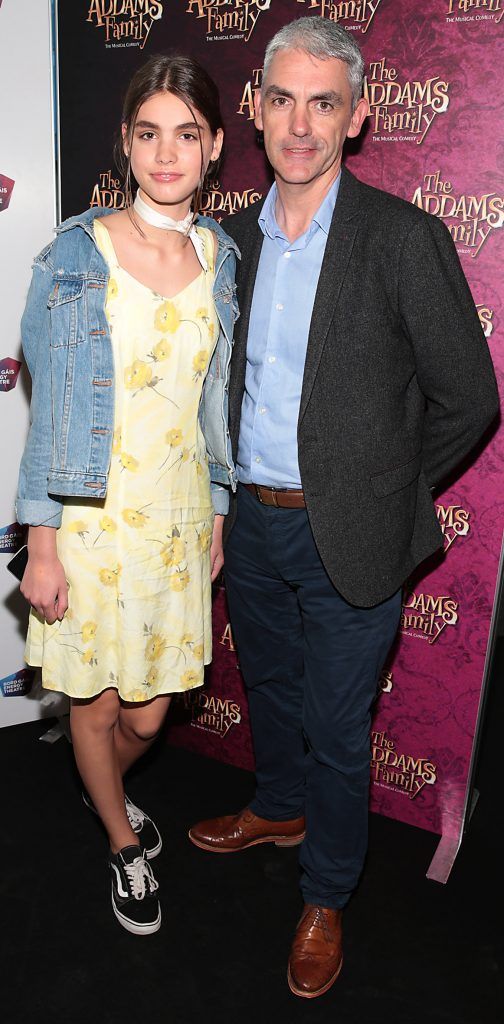 Hannah Leslie and Neil Leslie at the opening night of the musical The Addams Family at The Bord Gais Energy Theatre, Dublin. Picture by Brian McEvoy