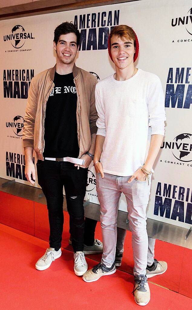 Thomas and Daniel Kinney pictured at the Universal Pictures special preview screening of American Made at the Light House Cinema, Dublin (22nd August 2017). Photo by Andres Poveda