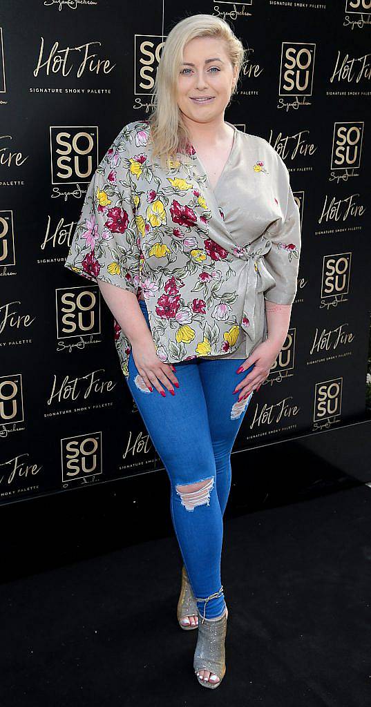 Cliona Kelly at the launch of Suzanne Jackson's 'Hot Fire' signature smoky eyeshadow palette at Fire Restaurant, The Mansion House, Dublin. Pic by Brian McEvoy