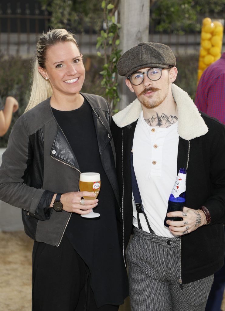 Kathleen Sylvie and Damien Broderick at the launch of Kronenbourg 1664 Blanc, the new modern wheat beer with a citrus twist. Photo by Kieran Harnett