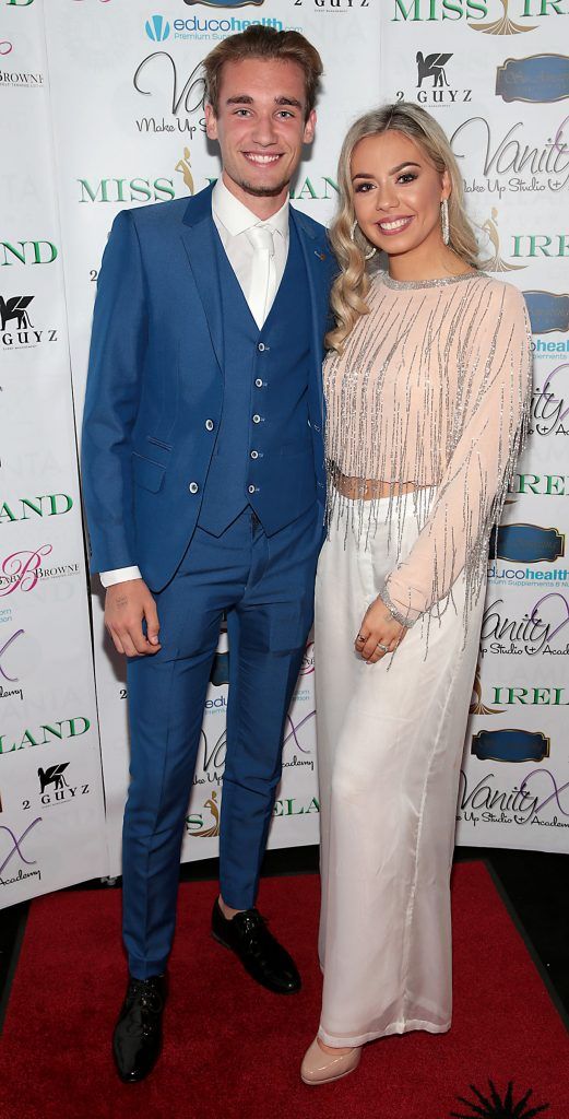 Chad McEneaney and Emma Griffith at the Miss Ireland 2017 launch in association with Vanity X Make-Up Academy at Krystle Nightclub, Dublin. Photo by Brian McEvoy