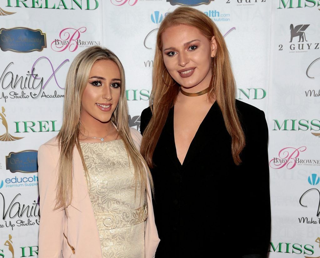 Jamie O Herlihy and Chloe O Herlihy at the Miss Ireland 2017 launch in association with Vanity X Make-Up Academy at Krystle Nightclub, Dublin. Photo by Brian McEvoy