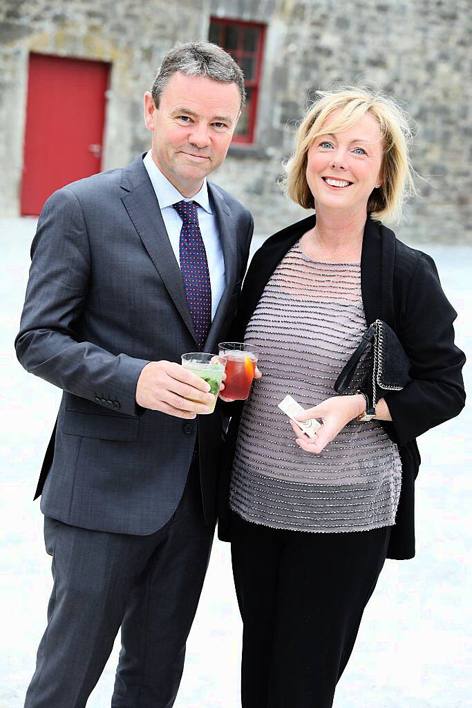 Declan Doherty and Minister Regina Doherty at the official launch of Slane Distillery. The launch event took place on Thursday August 24th, with doors opening to the public on Saturday September 2nd 2017. Photo: Ailbhe O'Donnell