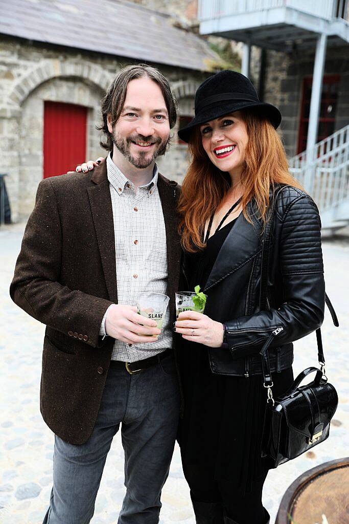 Donal Lynch and Lorraine Byrne at the official launch of Slane Distillery. The launch event took place on Thursday August 24th, with doors opening to the public on Saturday September 2nd 2017. Photo: Ailbhe O'Donnell