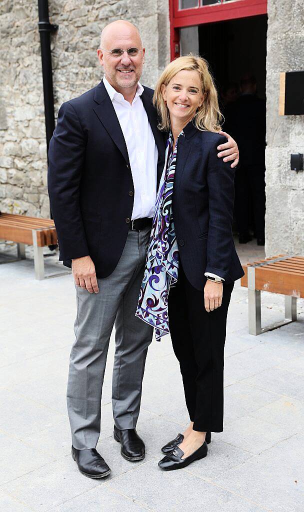 Eric Doninger and Brooke Brown Barzun at the official launch of Slane Distillery. The launch event took place on Thursday August 24th, with doors opening to the public on Saturday September 2nd 2017. Photo: Ailbhe O'Donnell