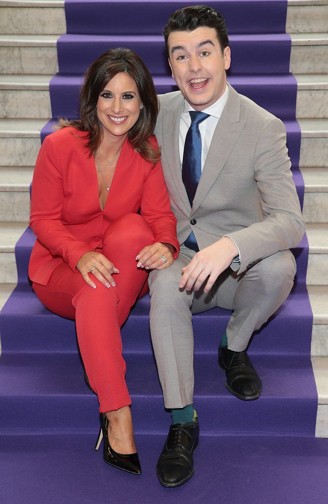Al Porter and Lucy Kennedy pictured as TV3 unveiled its programming plans for Autumn 2017 at The National Concert Hall, Dublin. Pictures: Brian McEvoy