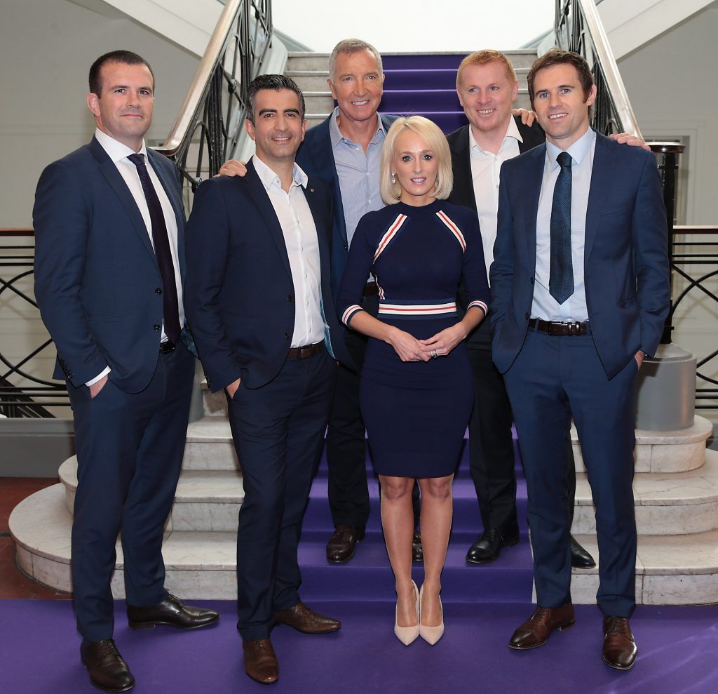 TV3 Sports, Shane Jennings, Tommy Martin, Graeme Souness, Sinead Kissane, Neil Lennon and Kevin Kilbane pictured as TV3 unveiled its programming plans for Autumn 2017 at The National Concert Hall, Dublin. Pictures: Brian McEvoy