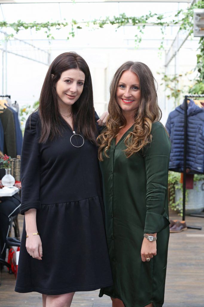 Grace Cahill and Maoliosa Connell (Avoca) pictured at the launch of AVOCA Autumn/Winter (AW17) in the beautiful surrounds of AVOCA Dunboyne. The event was attended by key fashion media, social influencers and stylists. Photo by Julien Behal