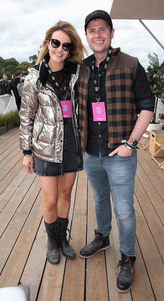 Aoibhin Garrihy and her husband John Burke at the #3Disco area at the sold-out three-day festival Electric Picnic at Stradbally, Co. Laois. Picture: Brian McEvoy