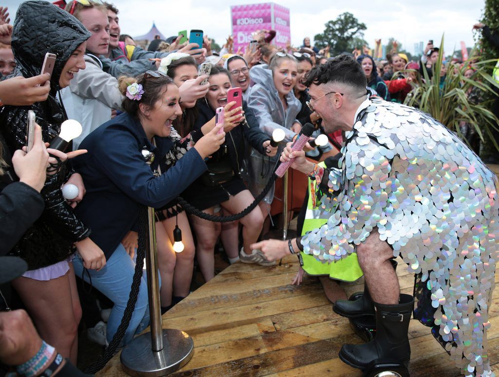 Internet sensation James Kavanagh as he took part in the Ultimate #3disco Lip-sync Showdown at the #3Disco area at the sold-out three-day festival Electric Picnic at Stradbally, Co. Laois. Picture: Brian McEvoy