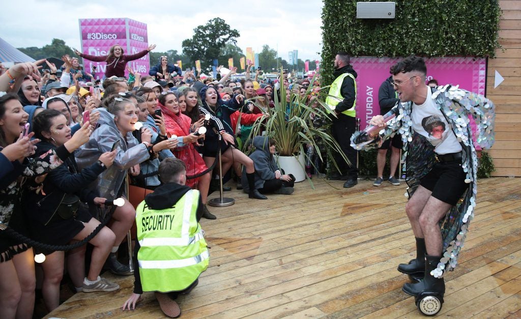 Internet sensation James Kavanagh as he took part  in the Ultimate #3disco Lip-sync Showdown at the #3Disco area at the sold-out three-day festival Electric Picnic at Stradbally, Co. Laois. Picture: Brian McEvoy