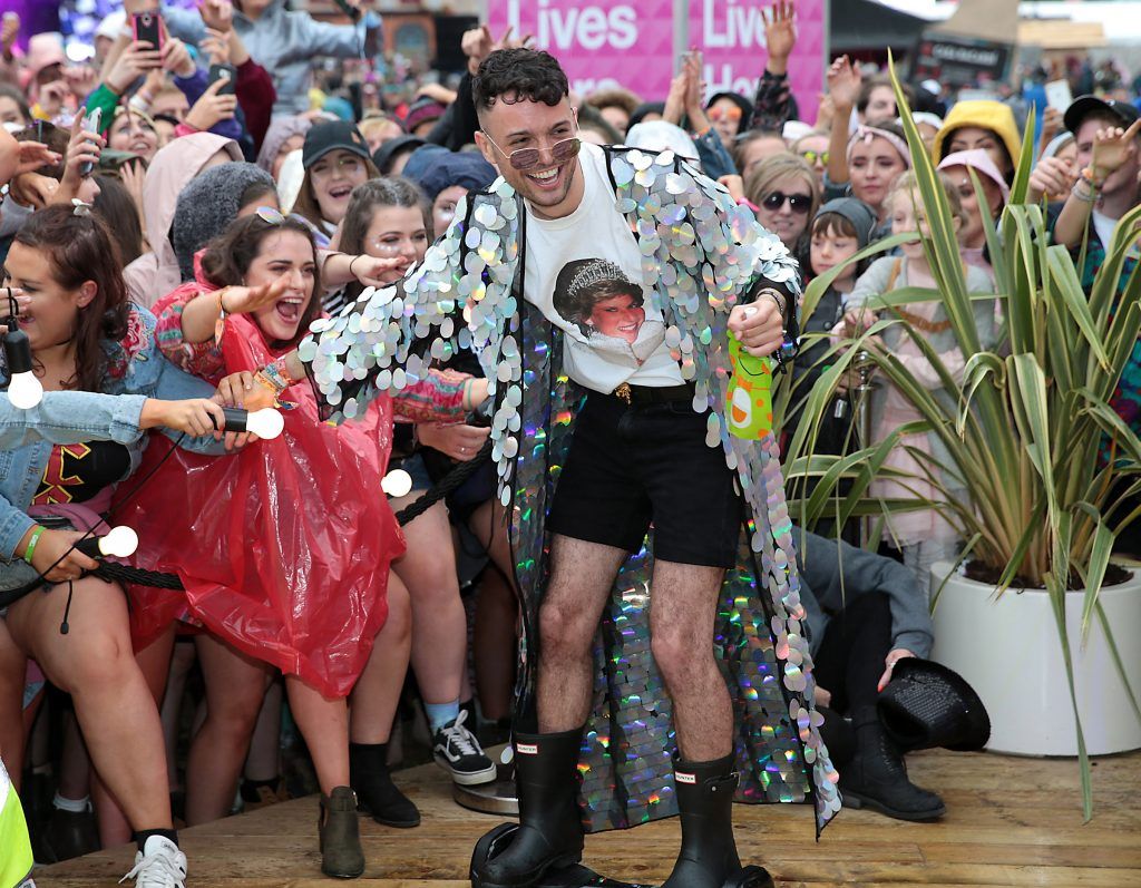 Internet sensation James Kavanagh as he took part in the Ultimate #3disco Lip-sync Showdown at the #3Disco area at the sold-out three-day festival Electric Picnic at Stradbally, Co. Laois. Picture: Brian McEvoy