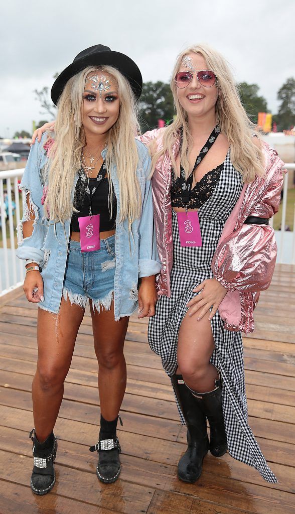 Ssiters Jade Mullett and Laura Mullett at the #3Disco area at the sold-out three-day festival Electric Picnic at Stradbally, Co. Laois. Picture: Brian McEvoy