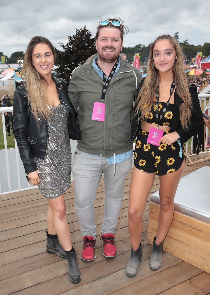 Sarah Curran, Thomas Crosse and Emma Ronan at the #3Disco area at the sold-out three-day festival Electric Picnic at Stradbally, Co. Laois. Picture: Brian McEvoy