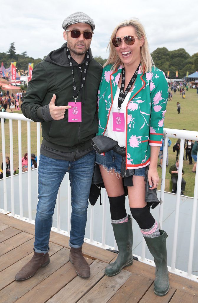 Keith Walsh and Tracy Clifford at the #3Disco area at the sold-out three-day festival Electric Picnic at Stradbally, Co. Laois. Picture: Brian McEvoy