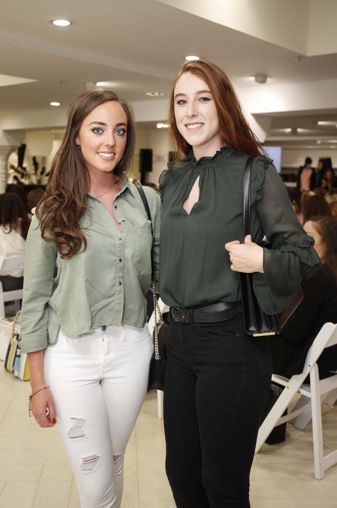 Martha Keaney and Niamh O'Kelly Lynch at the Pippa O'Connor 'Step into Style' event in the newly opened Arnotts Shoe Gallery. Picture: Conor McCabe Photography.
