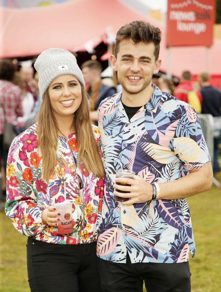 Caoimhe O'Riordan and Stephen Gallagher at the Newstalk Lounge at Electric Picnic 2017. The Newstalk Lounge was awash with famous faces from the worlds of sports, politics and entertainment. Photo by Kieran Harnett