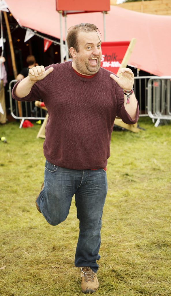 Comedian Karl Spain at the Newstalk Lounge at Electric Picnic 2017. The Newstalk Lounge was awash with famous faces from the worlds of sports, politics and entertainment. Photo by Kieran Harnett