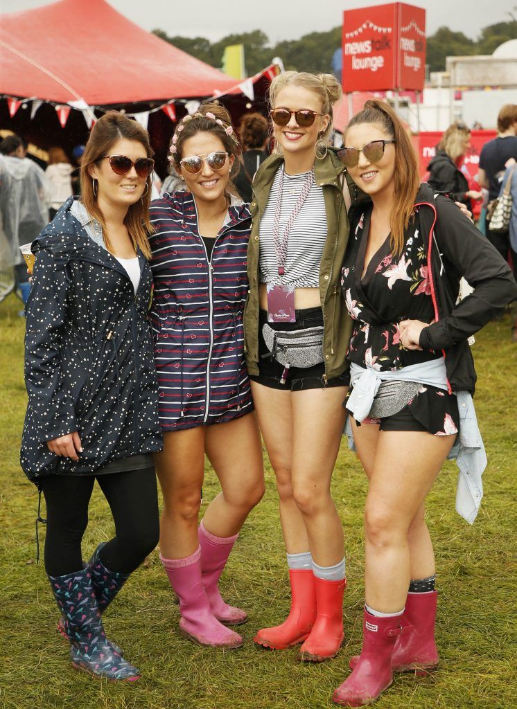 Jacqui Crowley, Christina O'Toole, Rachel Keyes and Judy Burke at the Newstalk Lounge at Electric Picnic 2017. The Newstalk Lounge was awash with famous faces from the worlds of sports, politics and entertainment. Photo by Kieran Harnett