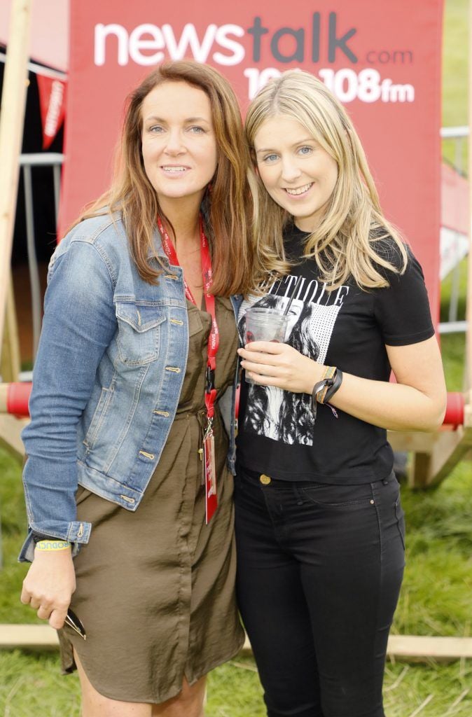 Dr Ciara Kelly and Claire Darmody at the Newstalk Lounge at Electric Picnic 2017. The Newstalk Lounge was awash with famous faces from the worlds of sports, politics and entertainment. Photo by Kieran Harnett